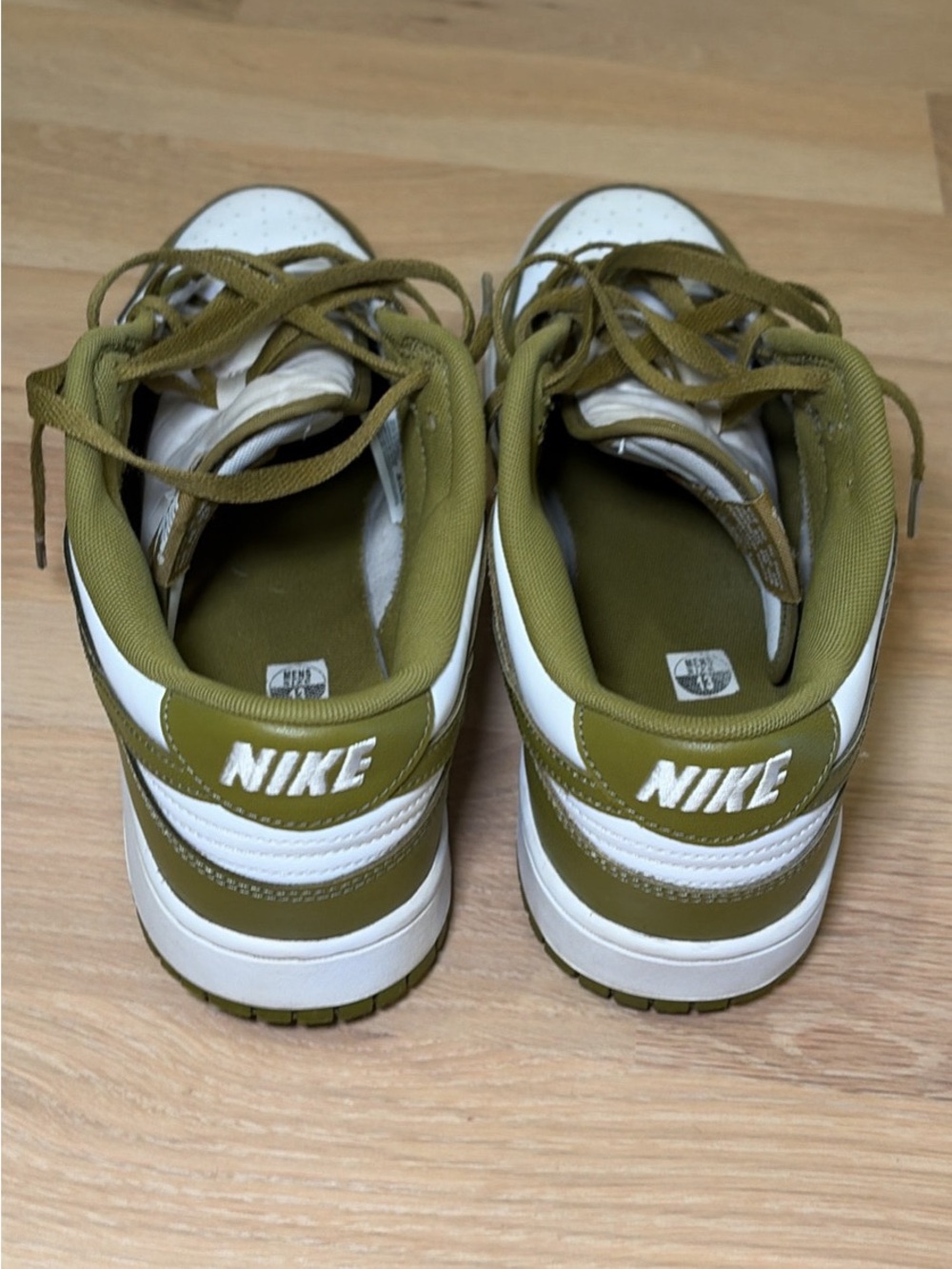 Nike Dunk Low Size 13 Olive Green and White Low-Top Sneakers - Men - Picture 5 of 6